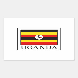 Uganda Rechteckiger Aufkleber