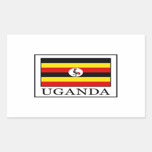 Uganda Rechteckiger Aufkleber