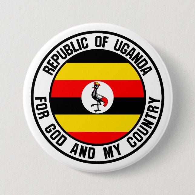 Uganda Round Emblem Button (Vorderseite)