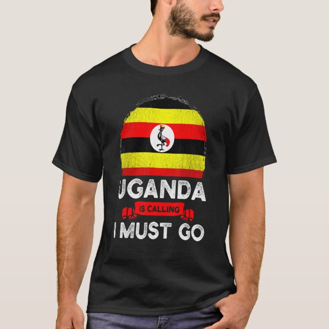 Uganda ruft an, dass ich zu ugandischen Heritwurze T-Shirt (Vorderseite)