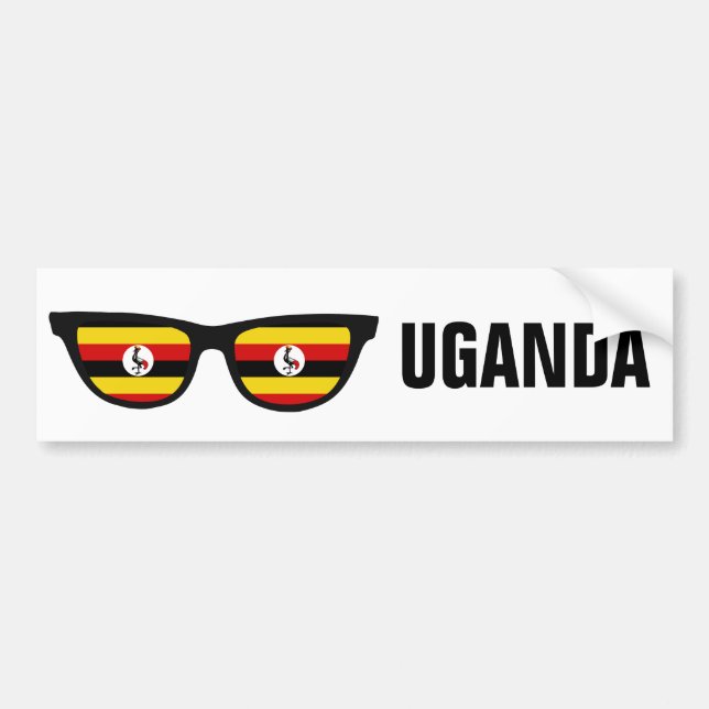 Uganda Shades benutzerdefinierte Text- und Farbdru Autoaufkleber (Vorne)