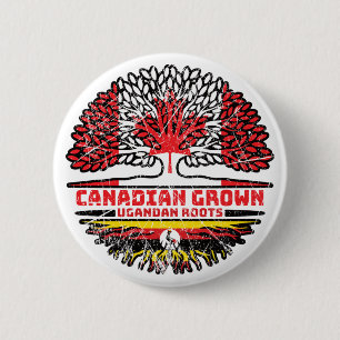 Uganda Ugandan Kanadische Treuhandflagge Button