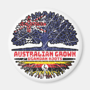 Uganda Ugandisch Australier Australien Baumwurzeln Magnet