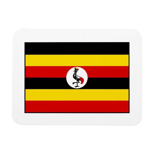 Uganda - ugandische Flagge Magnet (Horizontal)