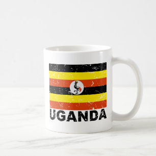 Uganda Vintage-Flagge Kaffeetasse