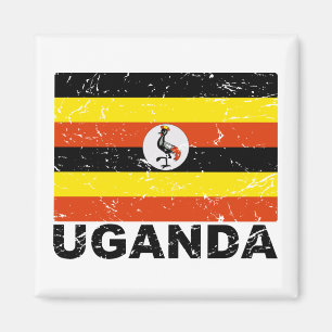 Uganda Vintage-Flagge Magnet