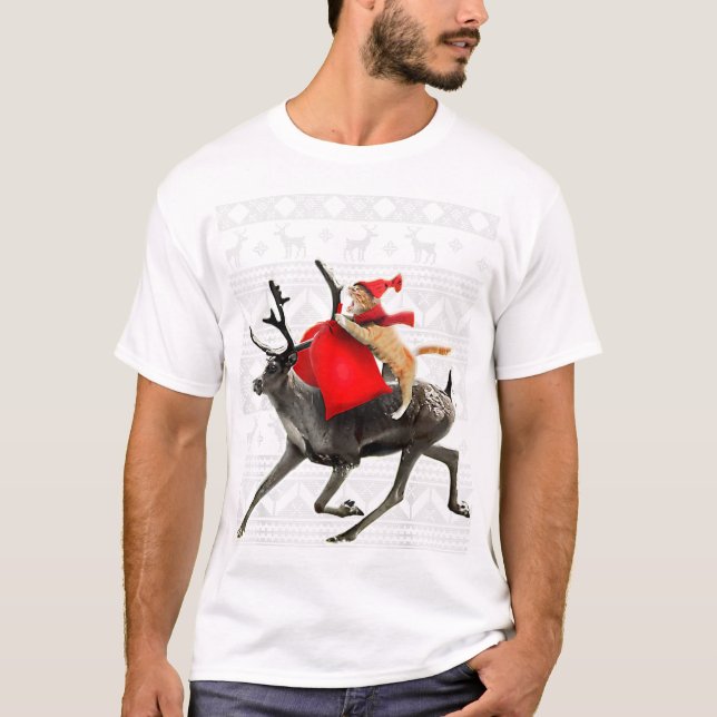 Uganda Weihnachten Sweater Cat Rentier Shirt Ca (Vorderseite)