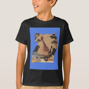 Uganda Wildlife Karte T-Shirt