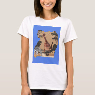 Uganda Wildlife Karte T-Shirt