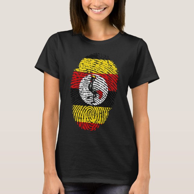 Ugandan Roots Fingerprint Women's Graphic Tee Afri (Vorderseite)