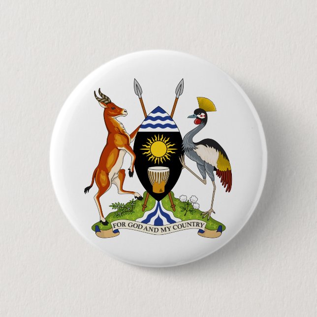 Ugandas-Emblem Button (Vorderseite)