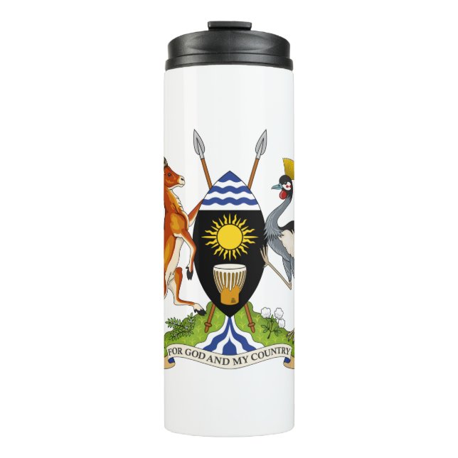 Ugandas-Emblem Thermosbecher (Vorderseite)