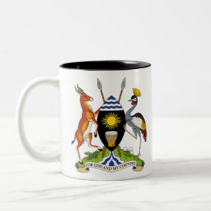 Ugandas-Emblem Zweifarbige Tasse