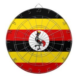 Ugandische Flagge (Uganda) Dartscheibe