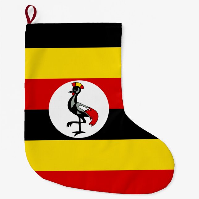 Ugandische Flagge (Uganda) Großer Weihnachtsstrumpf (Vorderseite)
