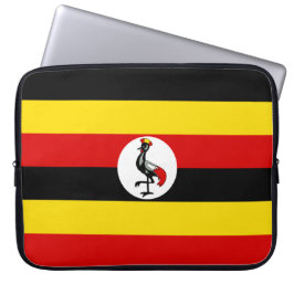 Ugandische Flagge (Uganda) Laptopschutzhülle