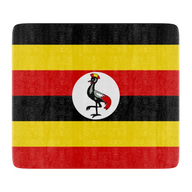 Ugandische Flagge (Uganda) Schneidebrett (Vorderseite)