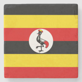 Ugandische Flagge (Uganda) Steinuntersetzer