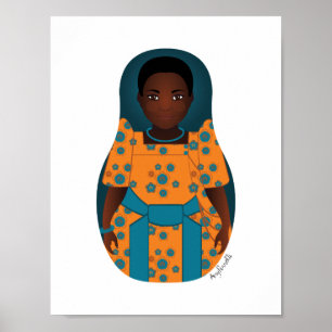 Ugandisches Matrjoschka-Plakat Poster