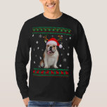 Ugater Sweater Christmas English Bulldog Dog Santa T-Shirt<br><div class="desc">Ugly Sweater Christmas English Bulldog Dog Santa Reindeer</div>