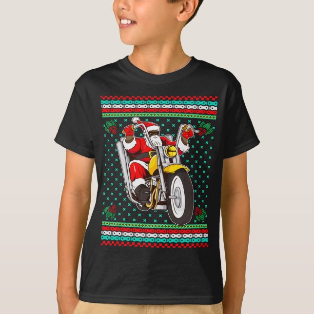 Ugg Christmas Black African American Santa Claus T-Shirt (Vorderseite)