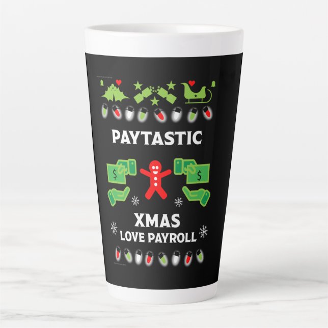 Ugg Christmas Payroll Office Party Milchtasse (Vorderseite)
