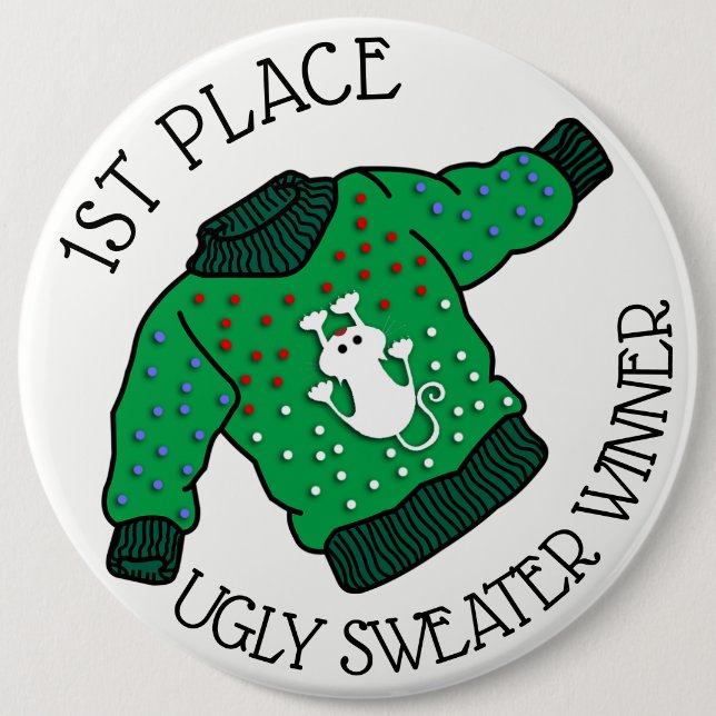Ugg Christmas Sweater 1. Platz Gewinner Button (Vorderseite)