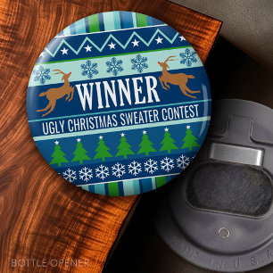 Ugg Christmas Sweater Contest Gewinner erster Plat Flaschenöffner