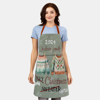 Ugg Christmas Sweater Custom Schürze