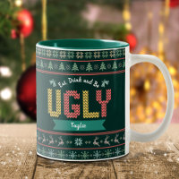 Ugg Christmas Sweater Nordic Strick Ihr Name Grün