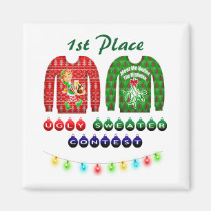 Ugg Christmas Sweater Party 1. Platz Gewinner Magnet