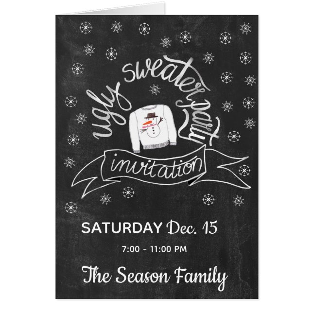 Ugg Christmas Sweater Party Einladung (Vorne)