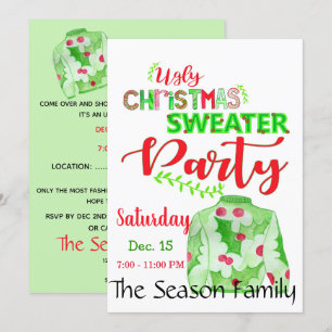 Ugg Christmas Sweater Party Einladung