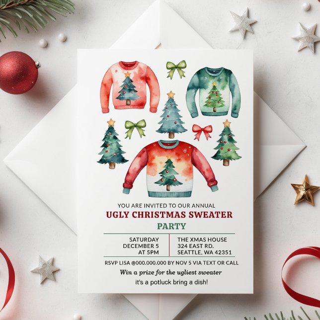 Ugg Christmas Sweater Party Einladung (Ugly Christmas Sweater Party Invitation)