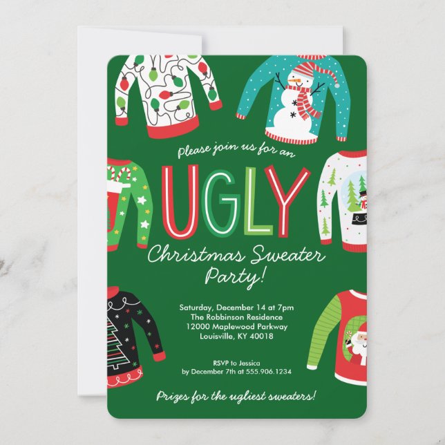 Ugg Christmas Sweater Party Einladung (Vorderseite)