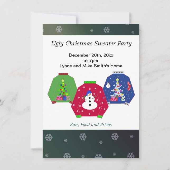 Ugg Christmas Sweater Party Einladung (Vorderseite)
