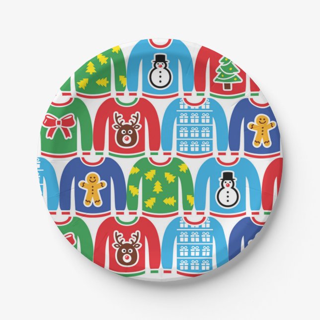 Ugg Christmas Sweater Party Holiday Xmas Party Pappteller (Vorderseite)