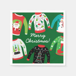Ugg Christmas Sweater Party Napkins Serviette