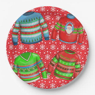 Ugg Christmas Sweater Party Pappteller
