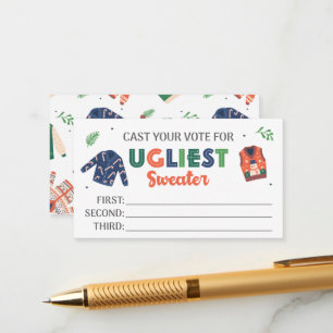 Ugg Christmas Sweater Party Vote Card Begleitkarte