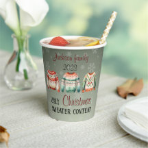 Ugg Christmas Sweater Personalisiert Paper Cups