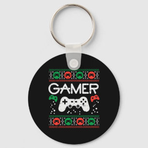 Ugg Christmas Sweater Retro Video Game Xmas Boys Schlüsselanhänger