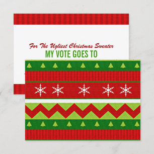 Ugg Christmas Sweater Stimmzettel