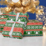 Ugg Christmas Sweater Wrapping Paper Geschenkpapier<br><div class="desc">Dieses Sonderverpackungspapier zeichnet sich durch ein festliches Weihnachts-Pullover-Muster in Rot und Grün mit Weihnachtsbäumen und Schneeflocken aus.  Matching Produkte & Accessoires mit diesem Design sind in meinem Shop erhältlich.  Folgen Sie mir für neue Produktaktualisierungen.  Vielen Dank für Ihr Interesse an SapphireDesigns!</div>