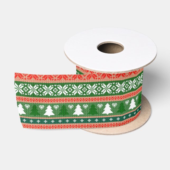 Ugg Christmas Sweater Wrapping Paper Satinband (Spule)