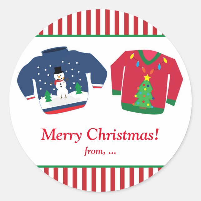 Ugg Christmas Sweaters Holiday Party Aufkleber (Vorderseite)