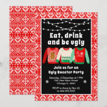 Ugg Christmas Sweaters Holiday Party Red