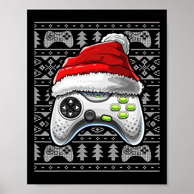 Ugg Christmas Video Game Controller Weihnachtsgam Poster (Vorne)