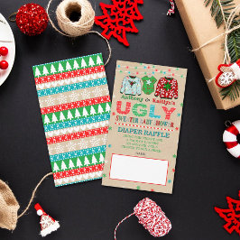 Ugg Sweater Christmas Baby Duschdusche Windeln Raf Begleitkarte