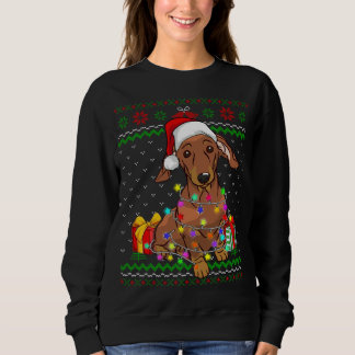 Ugg Sweater Christmas Lights Dackel Hund Lover Sweatshirt